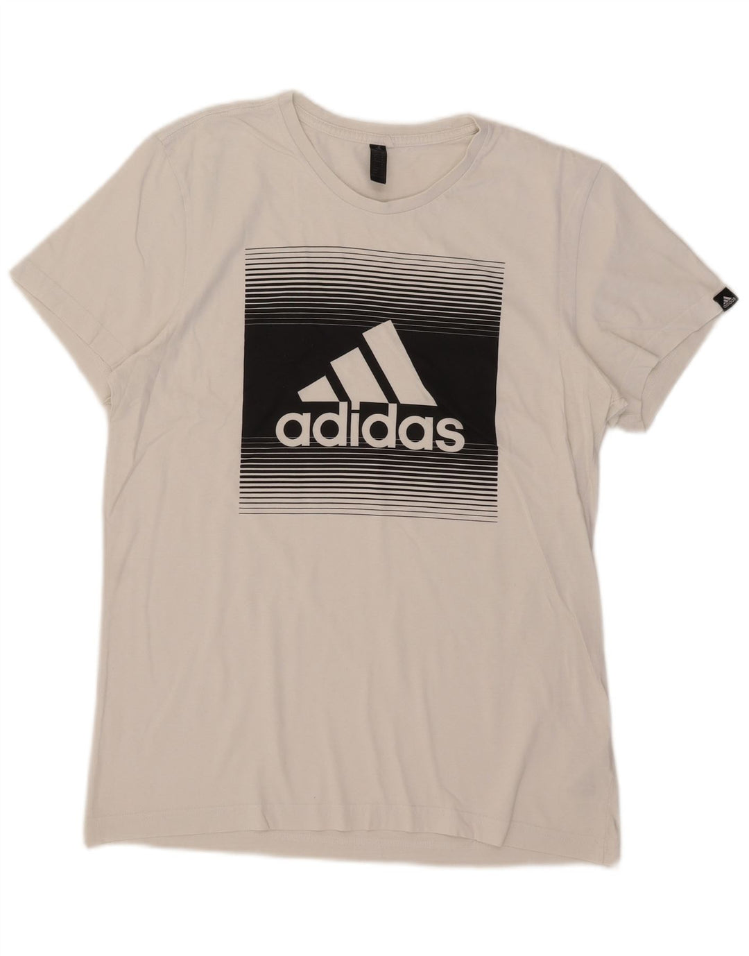 Tricou grafic pentru bărbați Adidas Top Medium White Bumbac