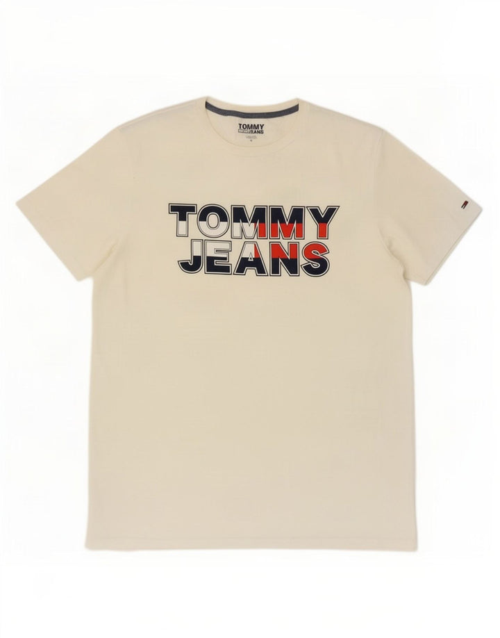 Tricou grafic Tommy Hilfiger pentru bărbați Top mediu alb