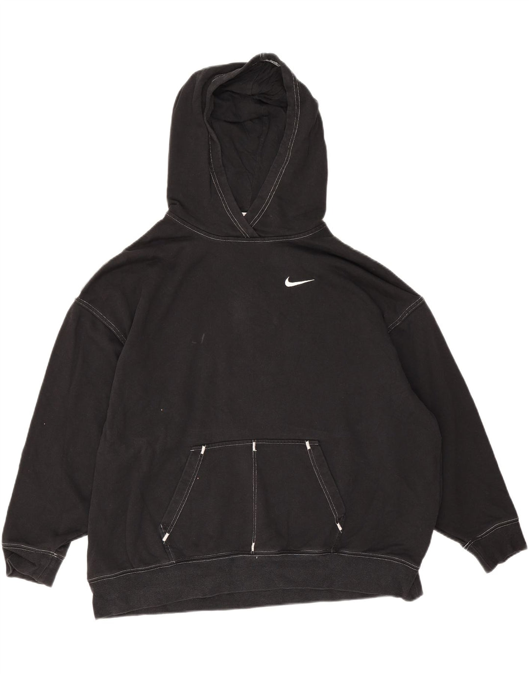 Pulover supradimensionat Nike pentru bărbați, bumbac, negru