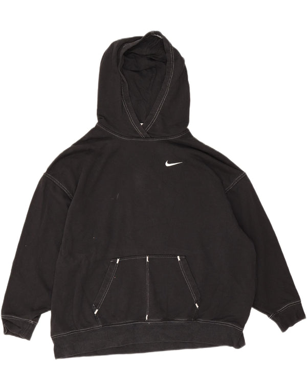 Pulover supradimensionat Nike pentru bărbați, bumbac, negru