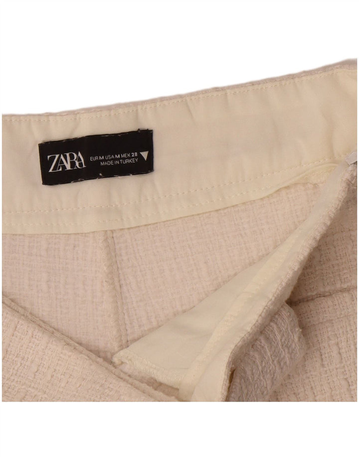 Pantaloni scurți casual pentru femei Zara Medium W28 White