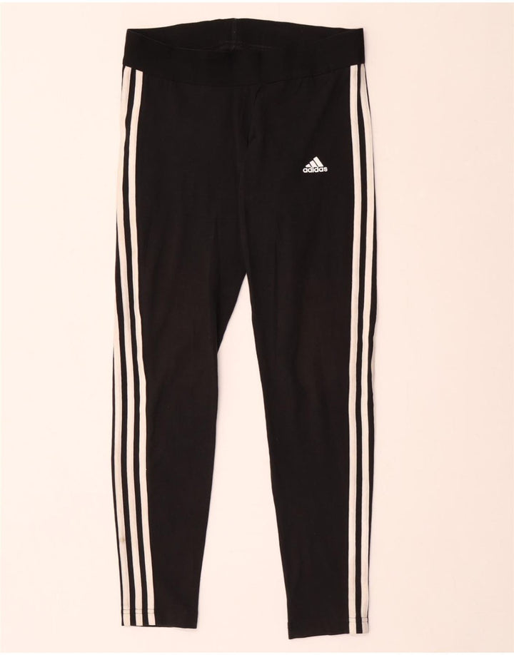 Leggings pentru femei ADIDAS UK 12/14 bumbac mediu negru