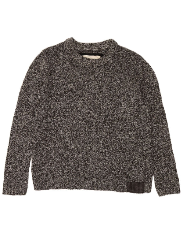 Pulover Superdry pentru femei cu gât de barcă, UK 20 2XL, lână cu pete gri