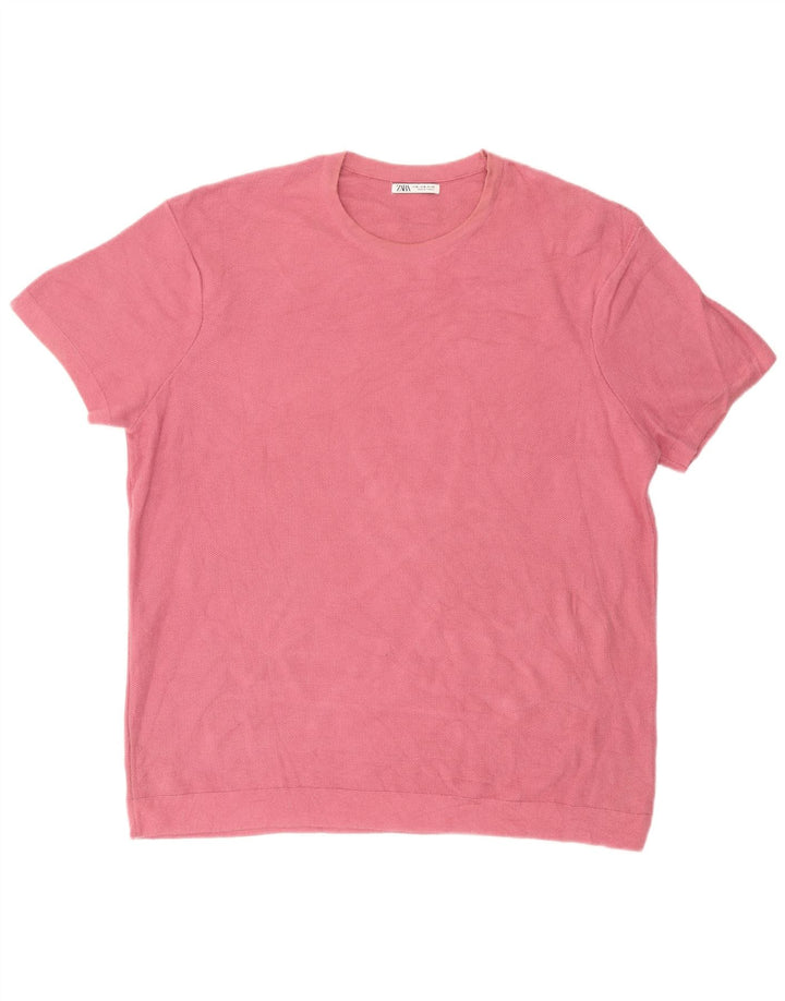 Tricou pentru bărbați Zara Top XL roz