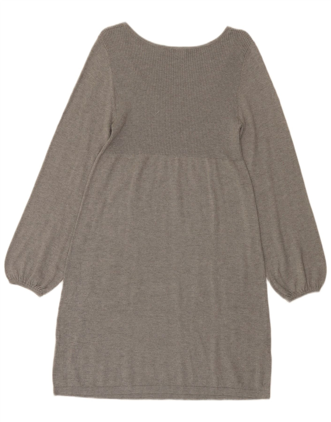 Oasis Rochie Jumper pentru Femei UK 14 Mare Bumbac Gri