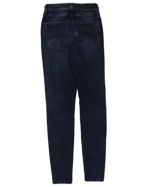 Blugi skinny cu talie mare pentru femei Tommy Hilfiger W26 L30 bumbac bleumarin
