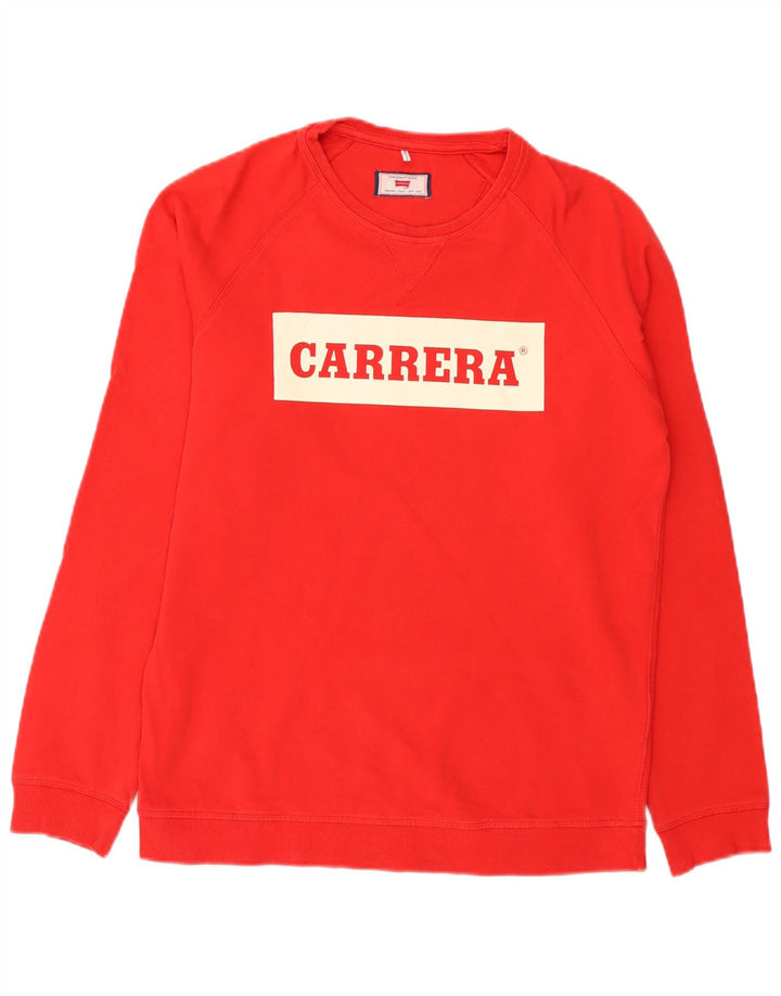 Pulover pentru bărbați Carrera Graphic Regular Fit, bumbac roșu mediu