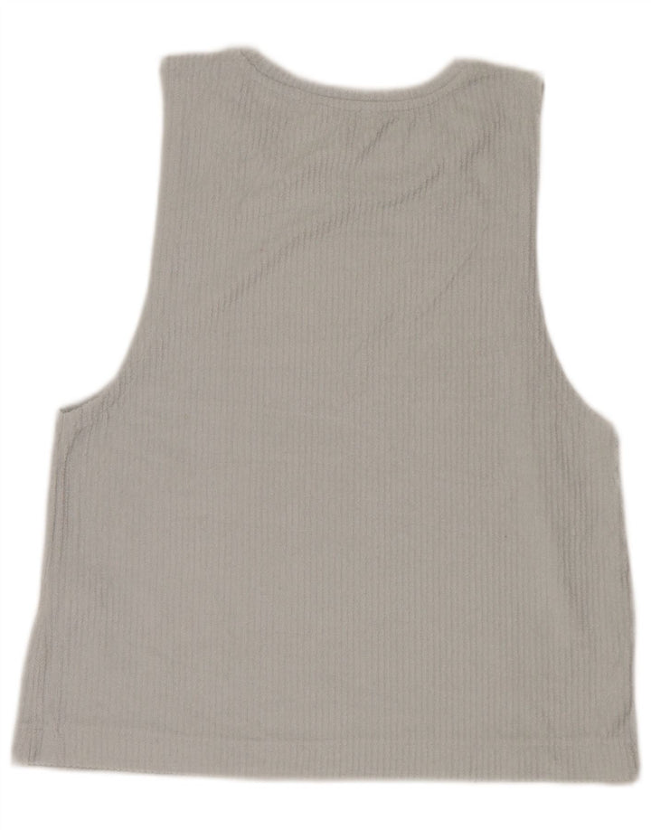 Vest Vest Top Femei Zara UK 16 Mare Bumbac Albastru