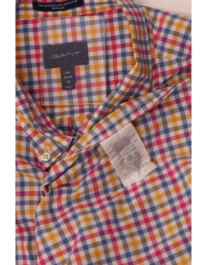 Cămașă Gant pentru bărbați, cu formă regulată, mărimea 45/46 18 2XL, bumbac vichy multicolor