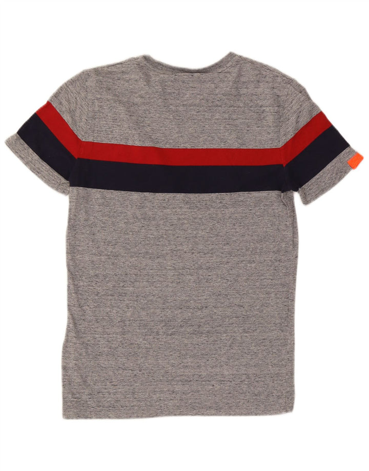Tricou Superdry pentru bărbați Top mic, gri, bumbac color bloc