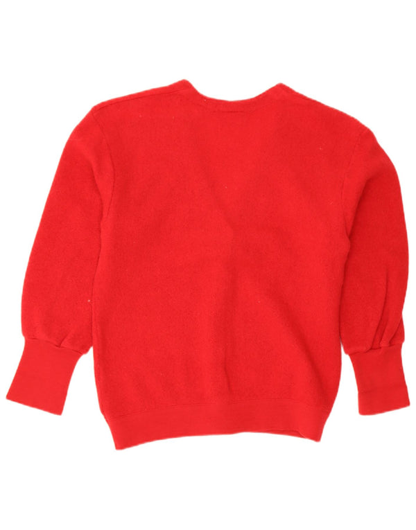 Pulover cardigan pentru femei Lacoste Mărimea 46 XL Lână roșie