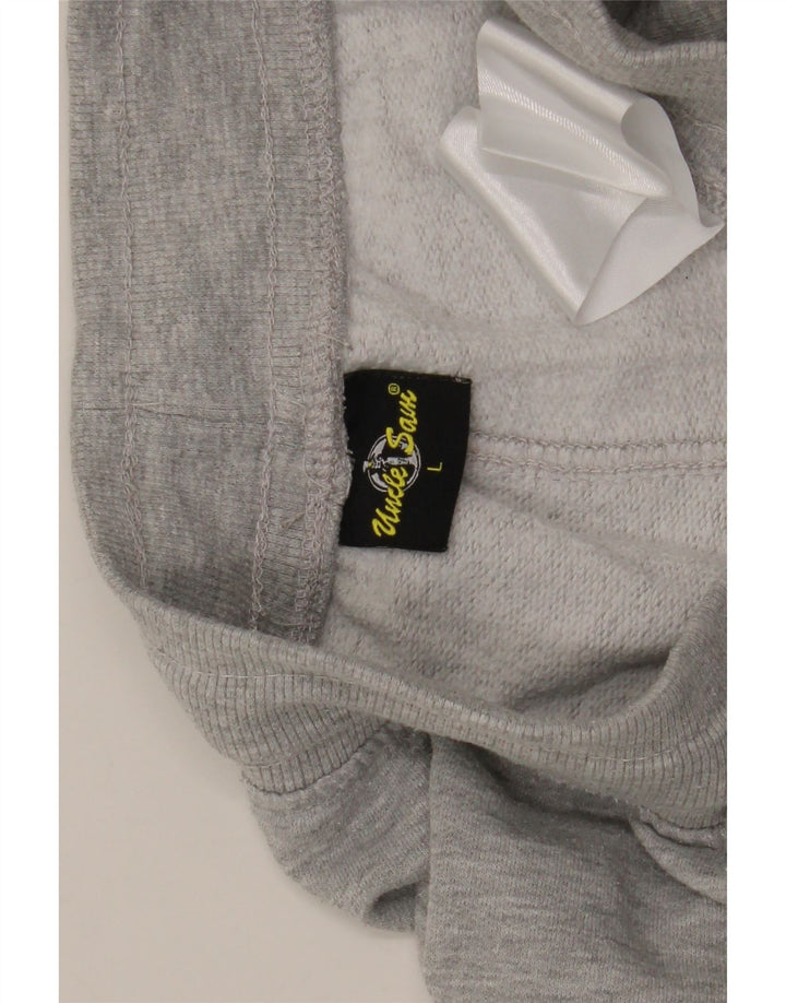 Pantaloni de trening grafic pentru bărbați Uncle Sam Pantaloni de jogging mari, gri, pete