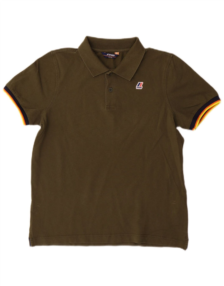 Tricou polo pentru bărbați K-Way Bumbac kaki mediu