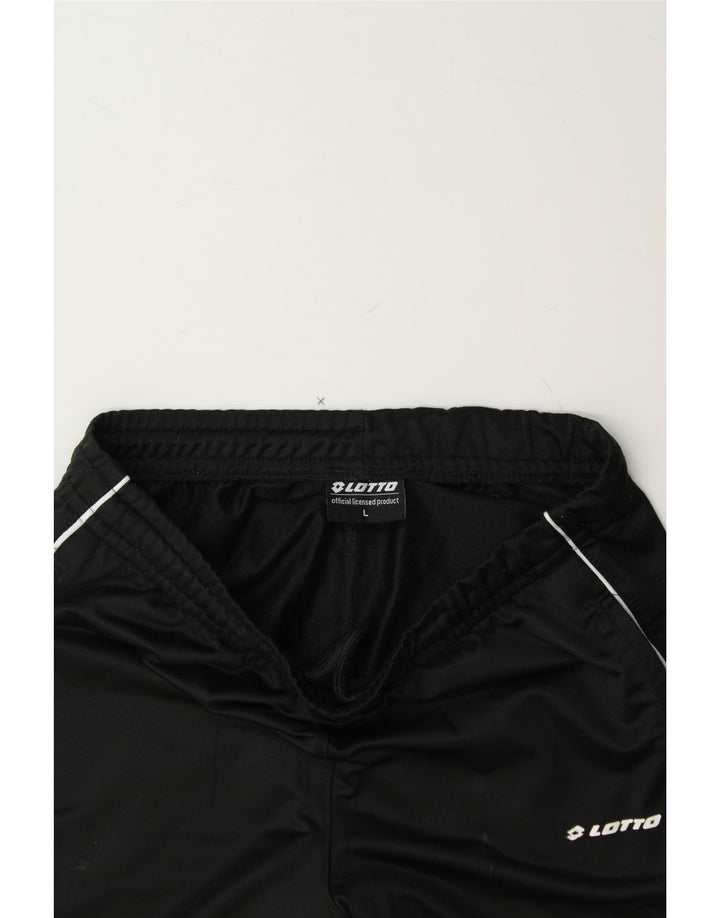 LOTTO Mens Tracksuit Trousers Large Black Polyester Vintage Lotto and Second-Hand Lotto from Messina Hembry 