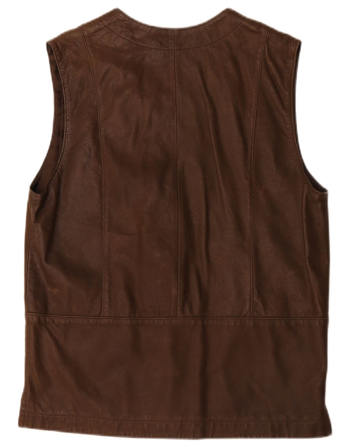 Gilet din piele pentru femei Roxy EU 38 din piele maro medie