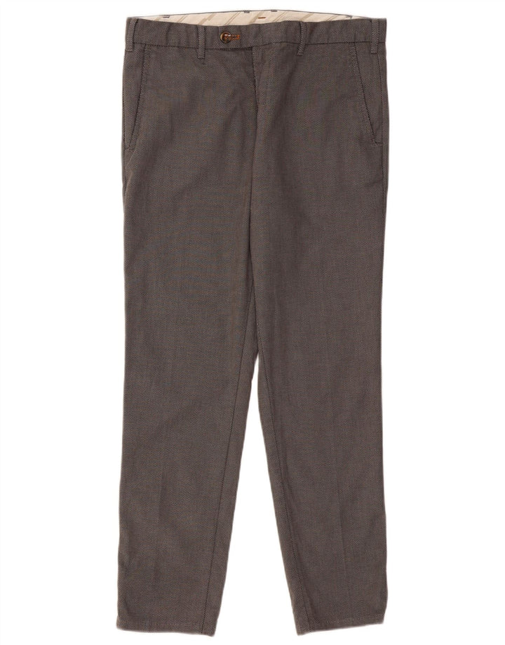 Pantaloni de costum pentru bărbați ZARA slim EU 42 Large W32 L28 Gri Houndstooth