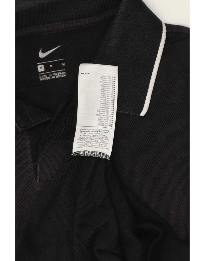 Tricou polo Nike pentru bărbați, bumbac cu dungi negre medii