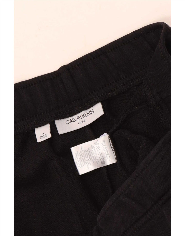 Pantaloni de trening Calvin Klein pentru bărbați, pantaloni de jogging, bumbac mediu negru