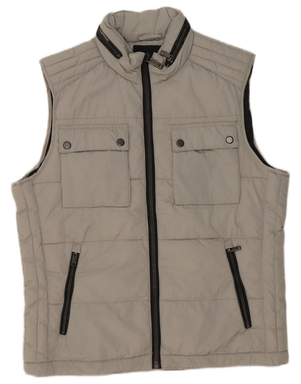 Gilet căptușit pentru bărbați Zara UK 40 Large Gri