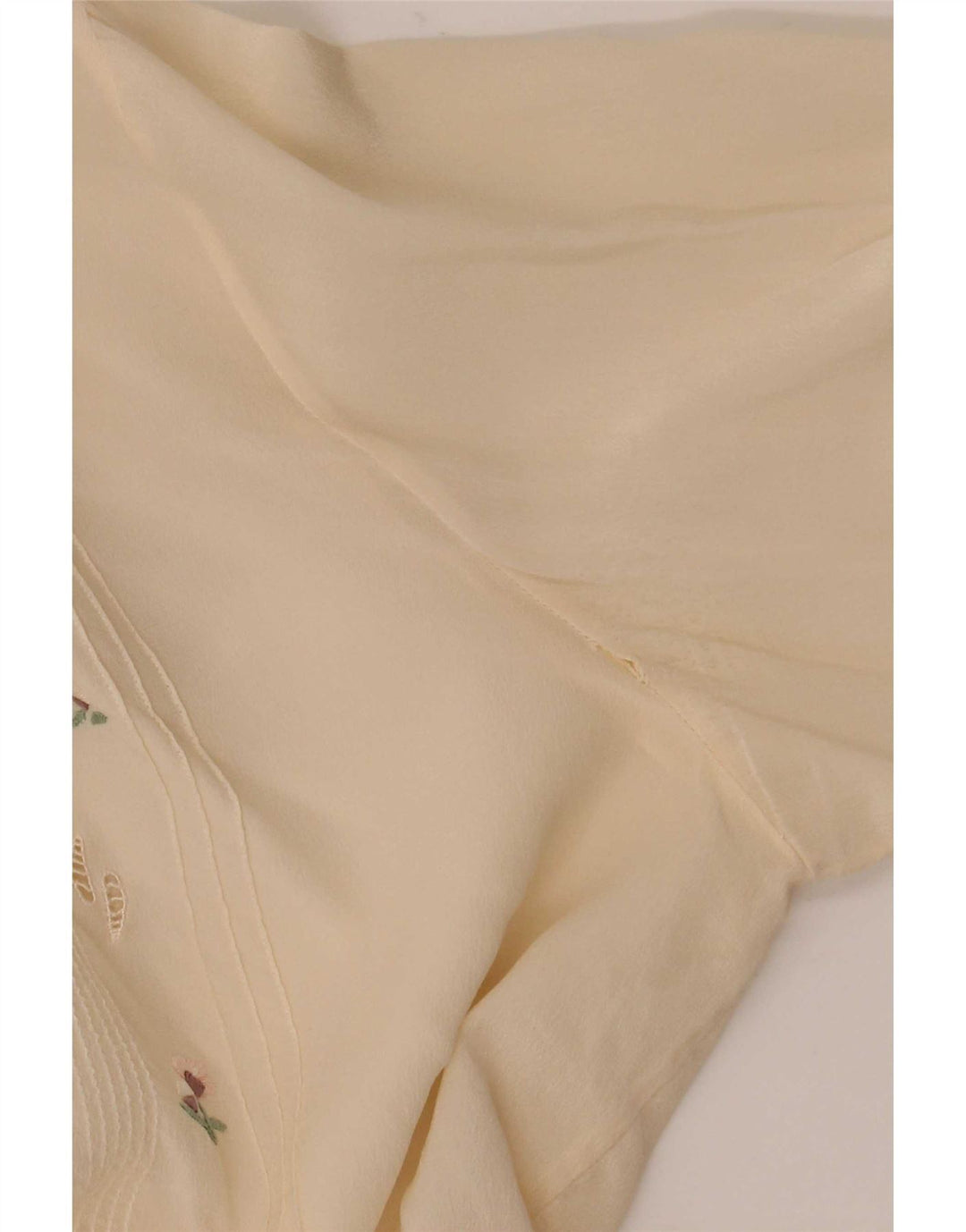 Bluză Vintage Cămașă Femei EU 38 Medium Alb Murat Floral Mătase