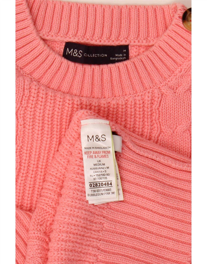 Pulover pentru femei Marks & Spencer Crop Crew Deck Pulover UK 14 Medium Pink