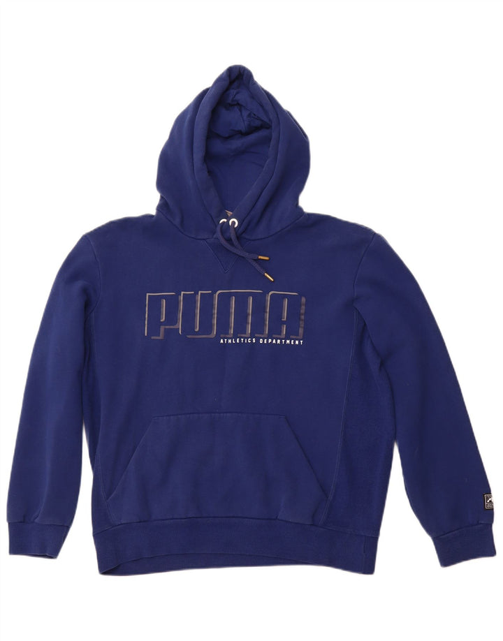 Pulover cu glugă grafic PUMA pentru bărbați, mediu bleumarin