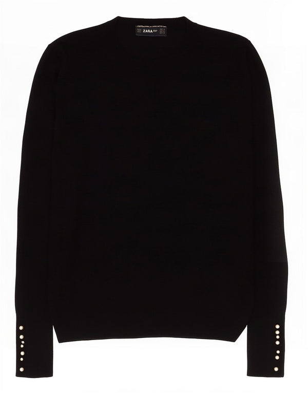 Pulover pentru damă Zara, cu gât turnut, UK 12 Medium Negru