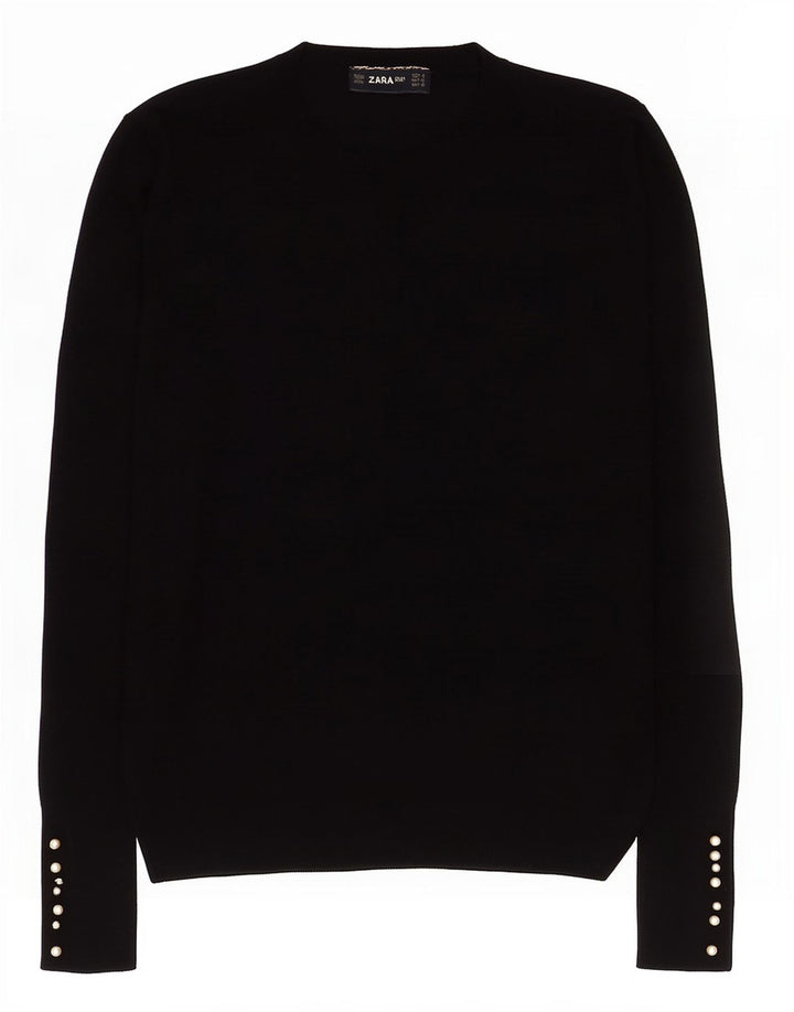 Pulover pentru damă Zara, cu gât turnut, UK 12 Medium Negru