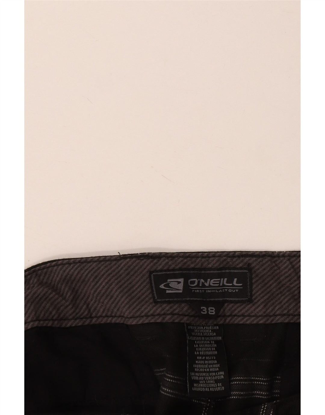 Pantaloni scurți chino pentru bărbați O'Neill W38 XL, poliester cu check negru