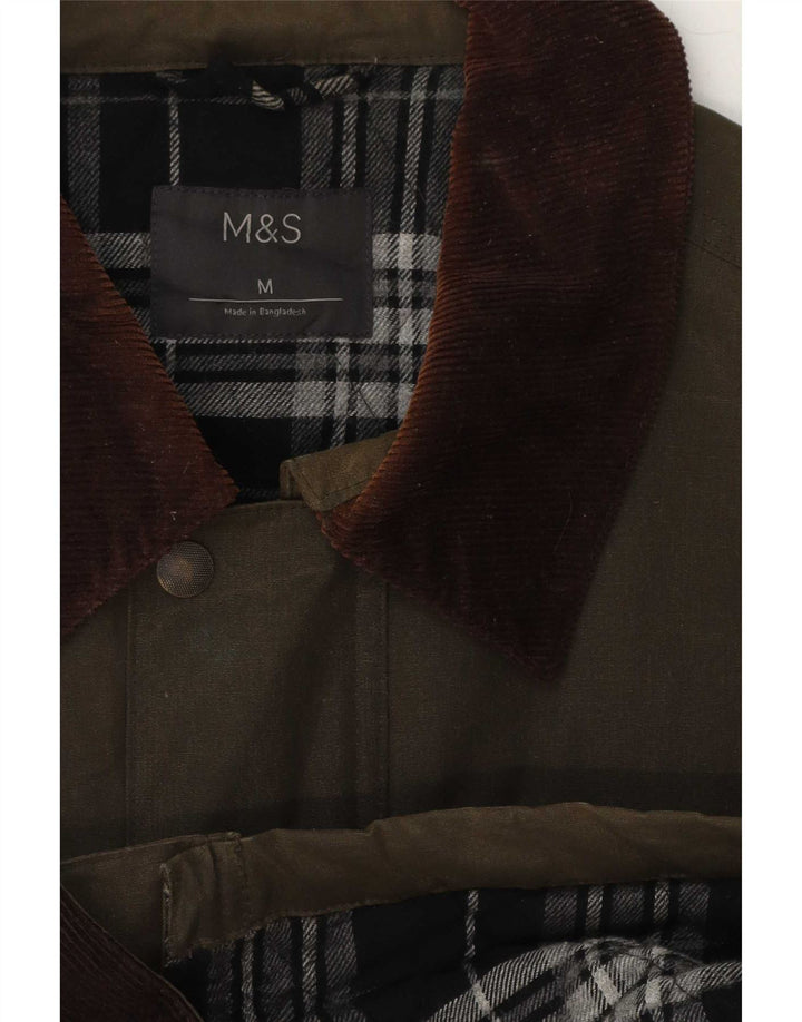 Jachetă pentru bărbați Marks & Spencer din bumbac cerat UK 38 Medium Khaki