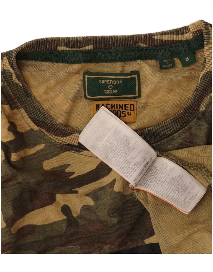 Tricou grafic pentru bărbați Superdry Top din bumbac camuflaj verde mediu