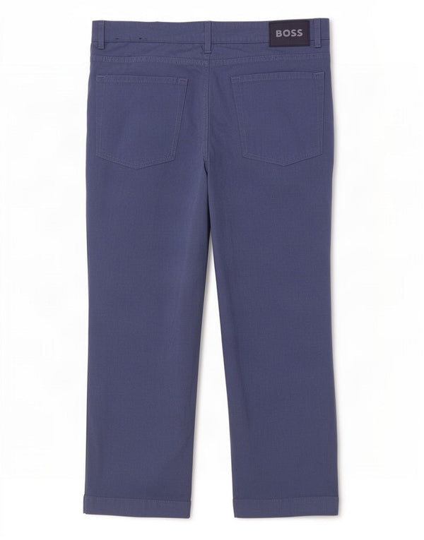 Pantaloni casual pentru bărbați Hugo Boss, cu croiala obișnuită, W38 L28, bleumarin, picioare de găină