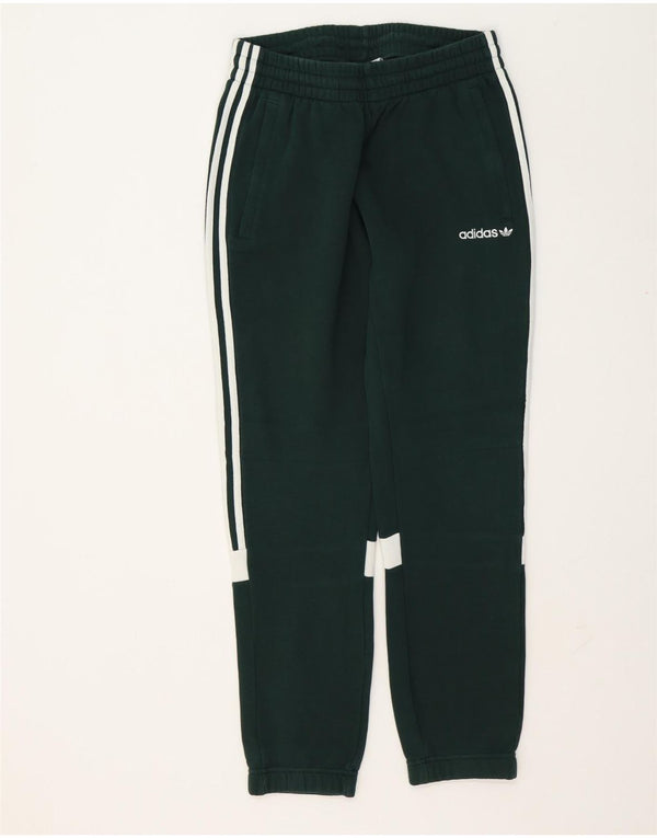 Pantaloni de trening pentru bărbați Adidas Pantaloni de jogging, verde mediu, bumbac