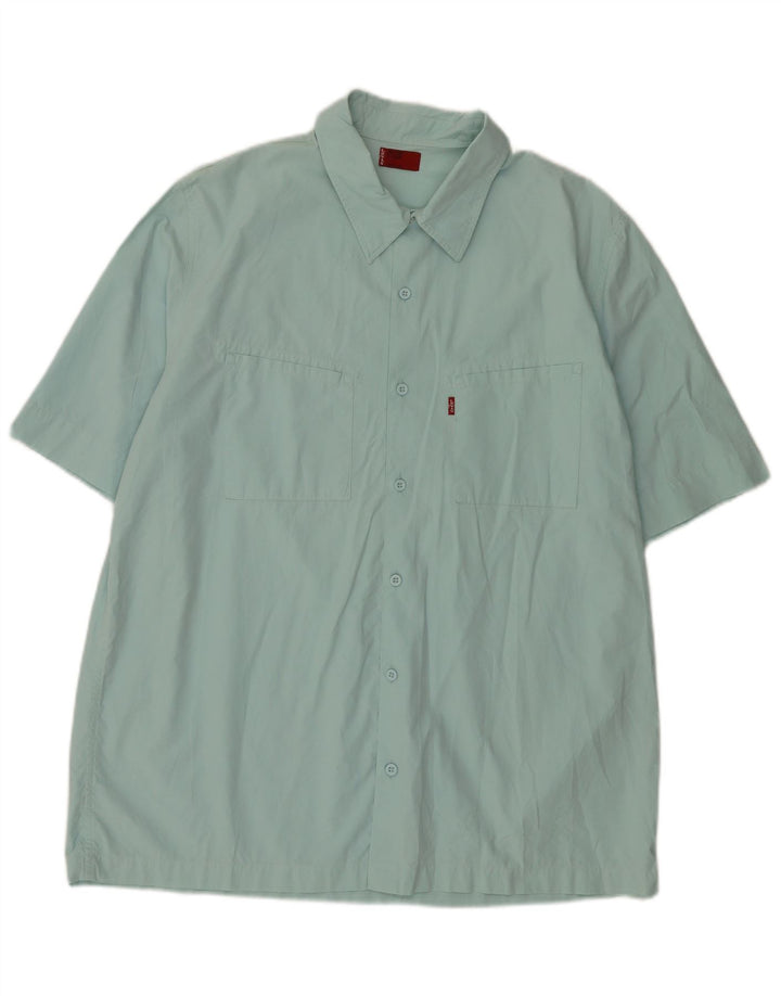 Cămașă cu mânecă scurtă Levi's pentru bărbați, bumbac albastru XL