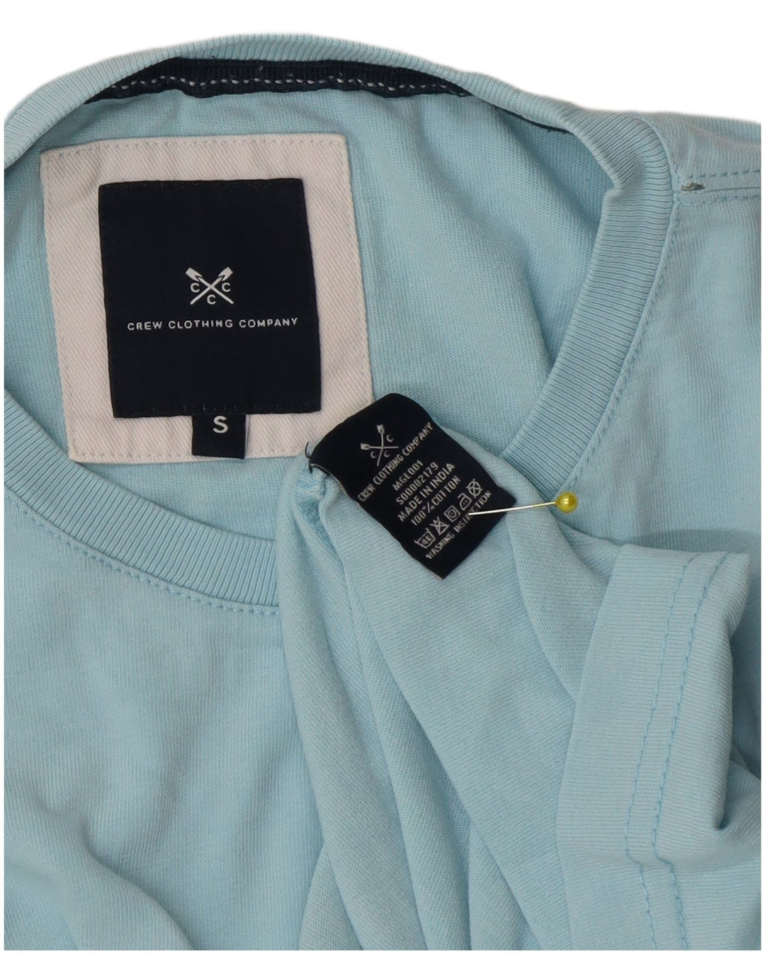 Crew Clothing Bărbați Tricou Top Mic Albastru Bumbac