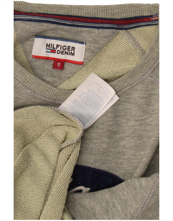 TOMMY HILFIGER Hanorac grafic pentru bărbați Pulover mic, gri, bumbac