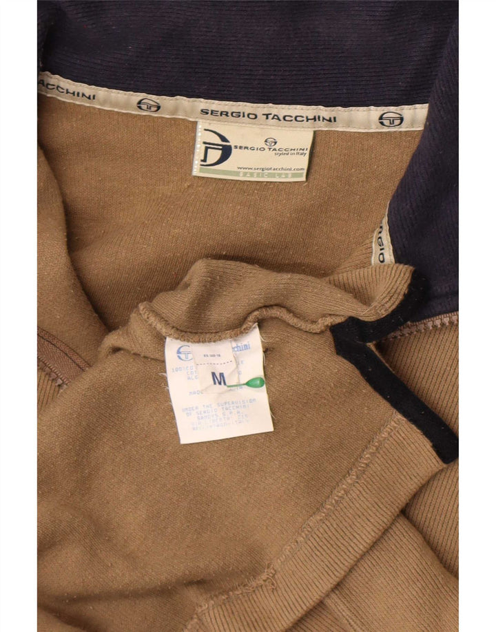 Hanorac pentru bărbați Sergio Tacchini, cu fermoar, bumbac, bej mediu