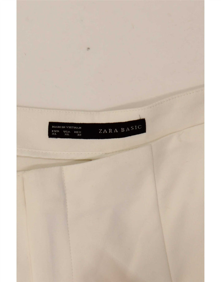 Pantaloni casual Bootcut Zara XL W32 L32 Alb