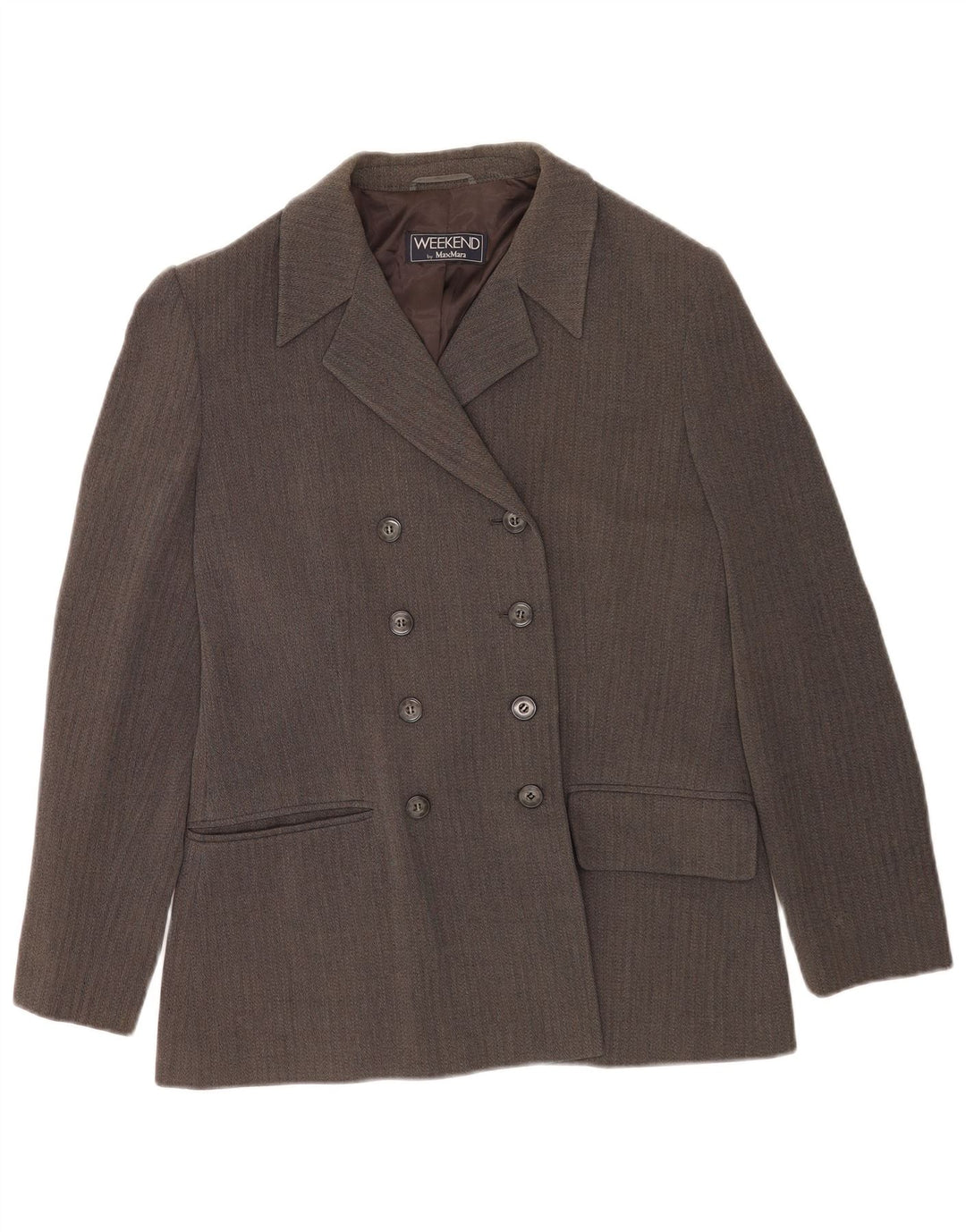 Jachetă Blazer de weekend pentru femei Max Mara UK 16 mare chevron gri