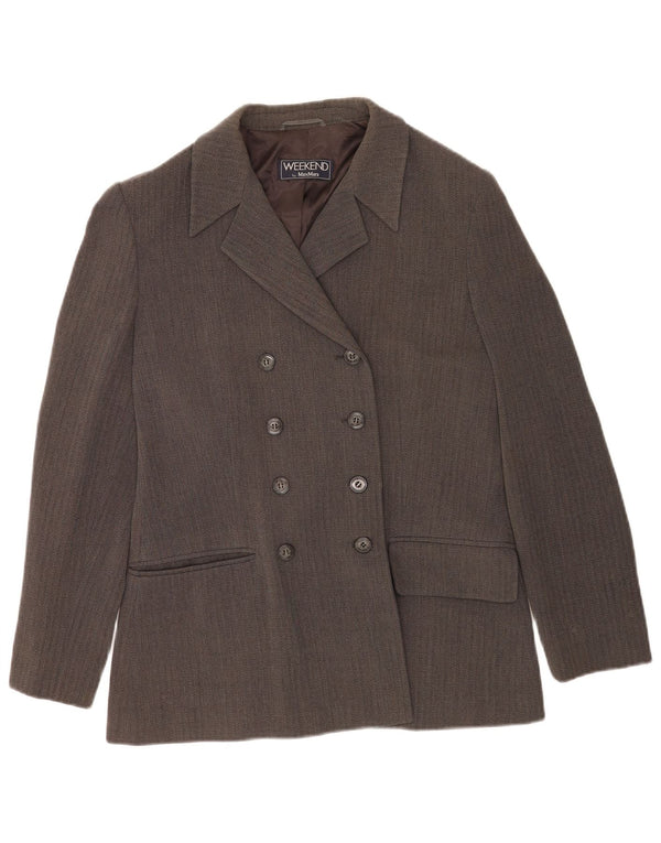Jachetă Blazer de weekend pentru femei Max Mara UK 16 mare chevron gri