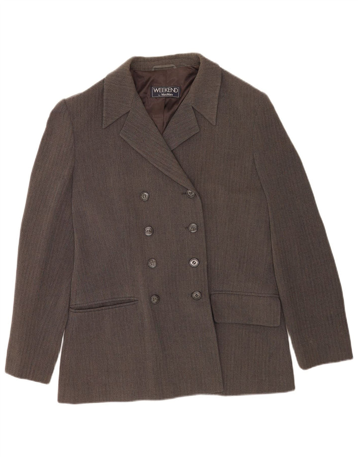 Jachetă Blazer de weekend pentru femei Max Mara UK 16 mare chevron gri