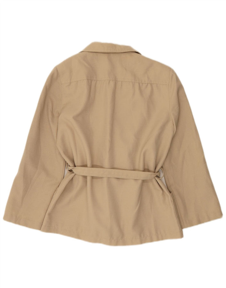Blazer Vintage pentru femei UK 14 Medium Bej Poliester