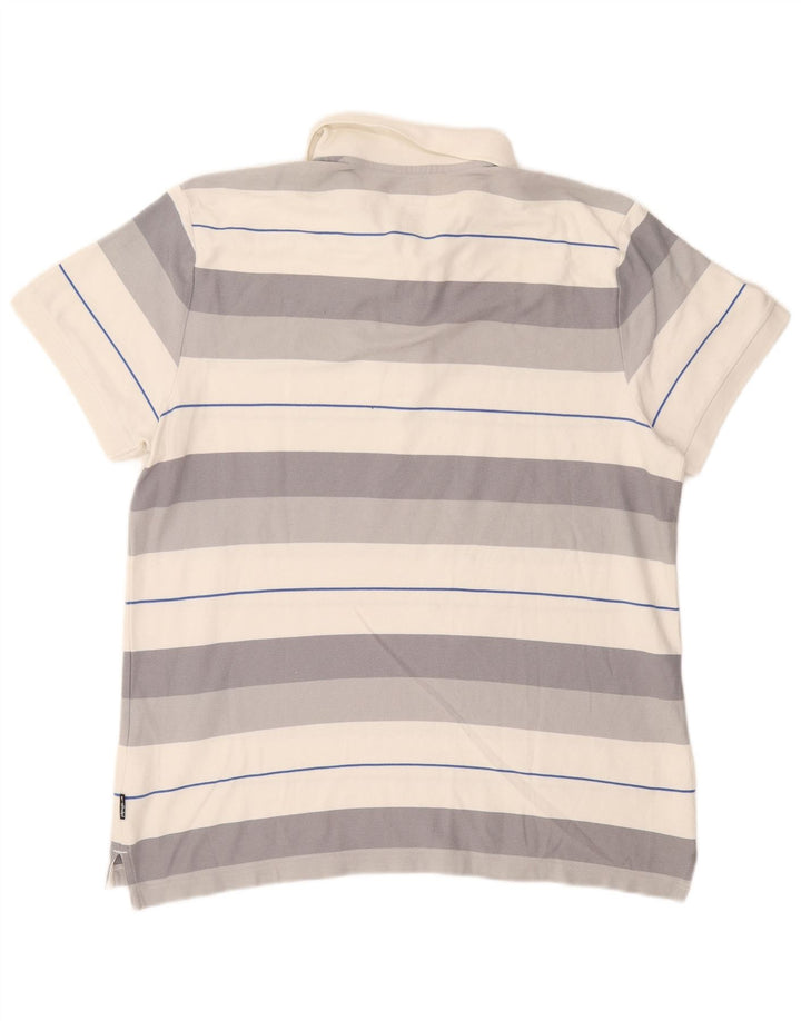 Tricou polo Nike pentru bărbați XL, bumbac cu dungi gri