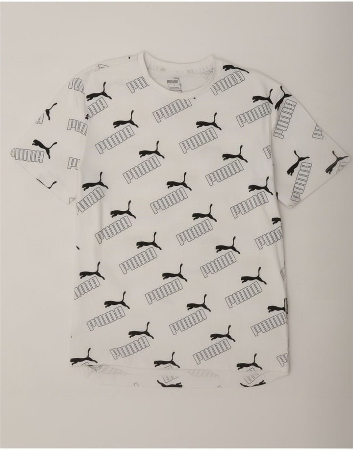Tricou grafic Puma pentru bărbați Top mic, alb, bumbac