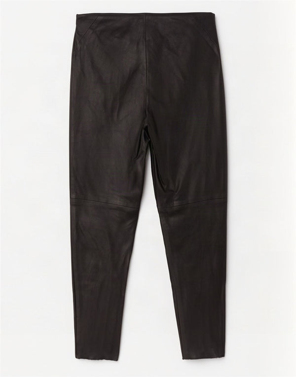 Pantaloni skinny din piele artificială pentru femei Zara Mediu L28 L27 Poliester negru