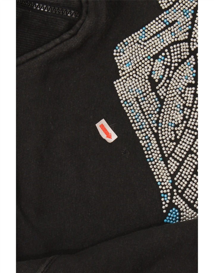 Pulover pentru damă NORTONS, cu grafic, cu fermoar și gât, UK 14 Medium Negru