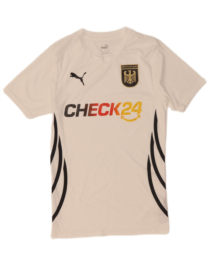 Tricou grafic Puma Deutshland pentru bărbați Top XS poliester alb