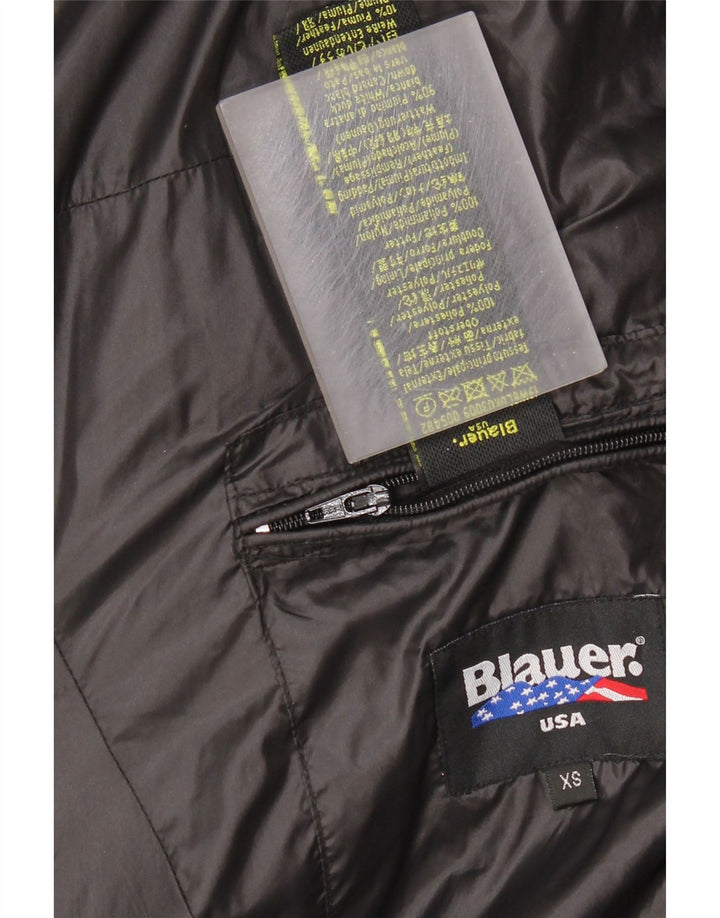 BLAUER Palton căptușit cu glugă pentru femei UK 6 XS Poliester negru