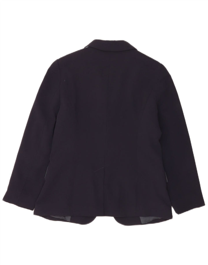 Jachetă Blazer pentru femei Marella cu 2 nasturi Marea Britanie 8 Acetat cu dungi bleumarin mici