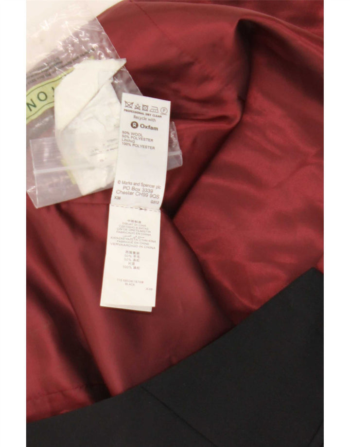 Vestă pentru bărbați Marks & Spencer, mică, neagră, lână color bloc
